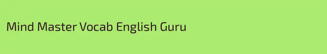 Mind Master Vocab English Guru